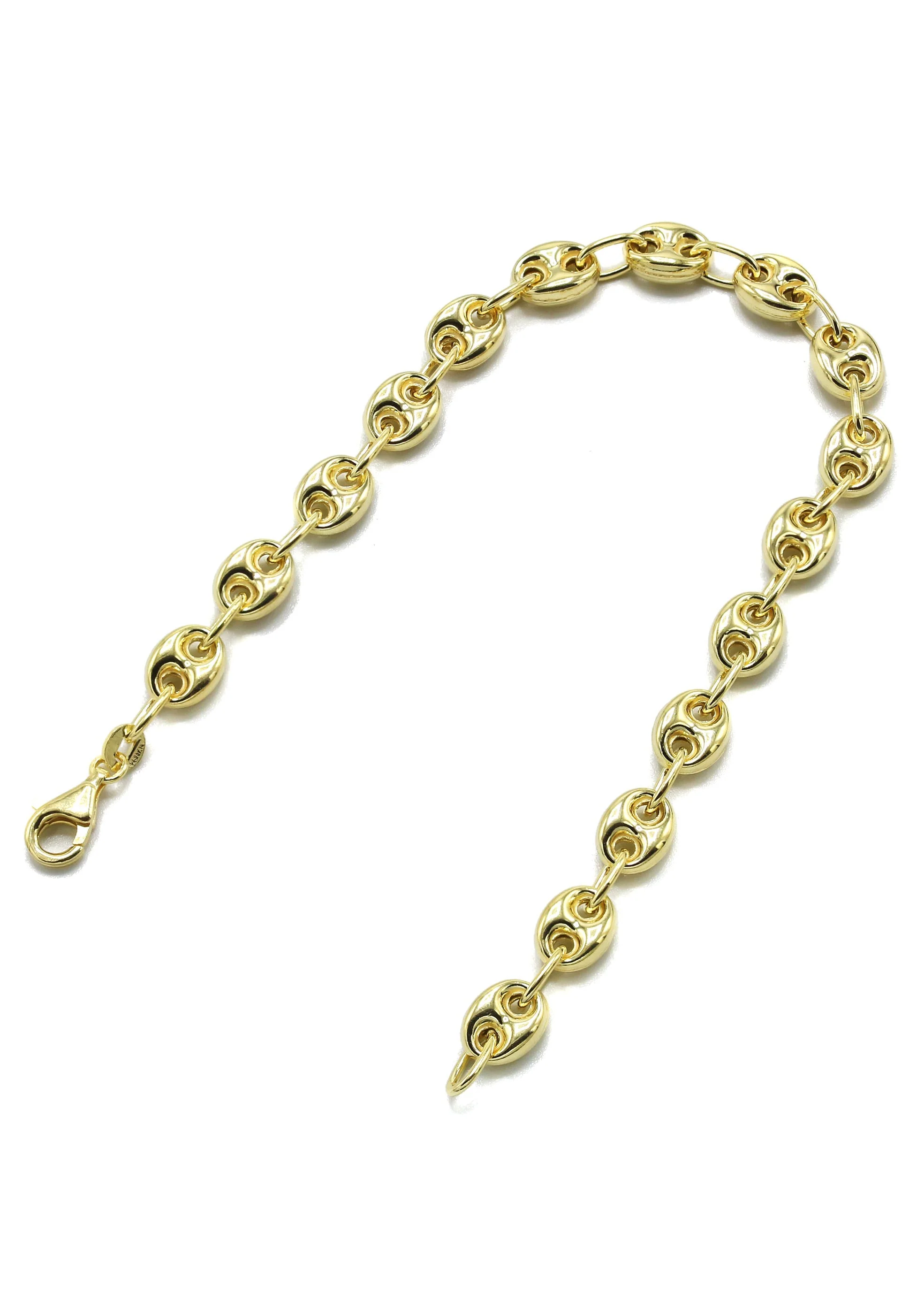 Silver Gold Puff Bracelet - Image 2