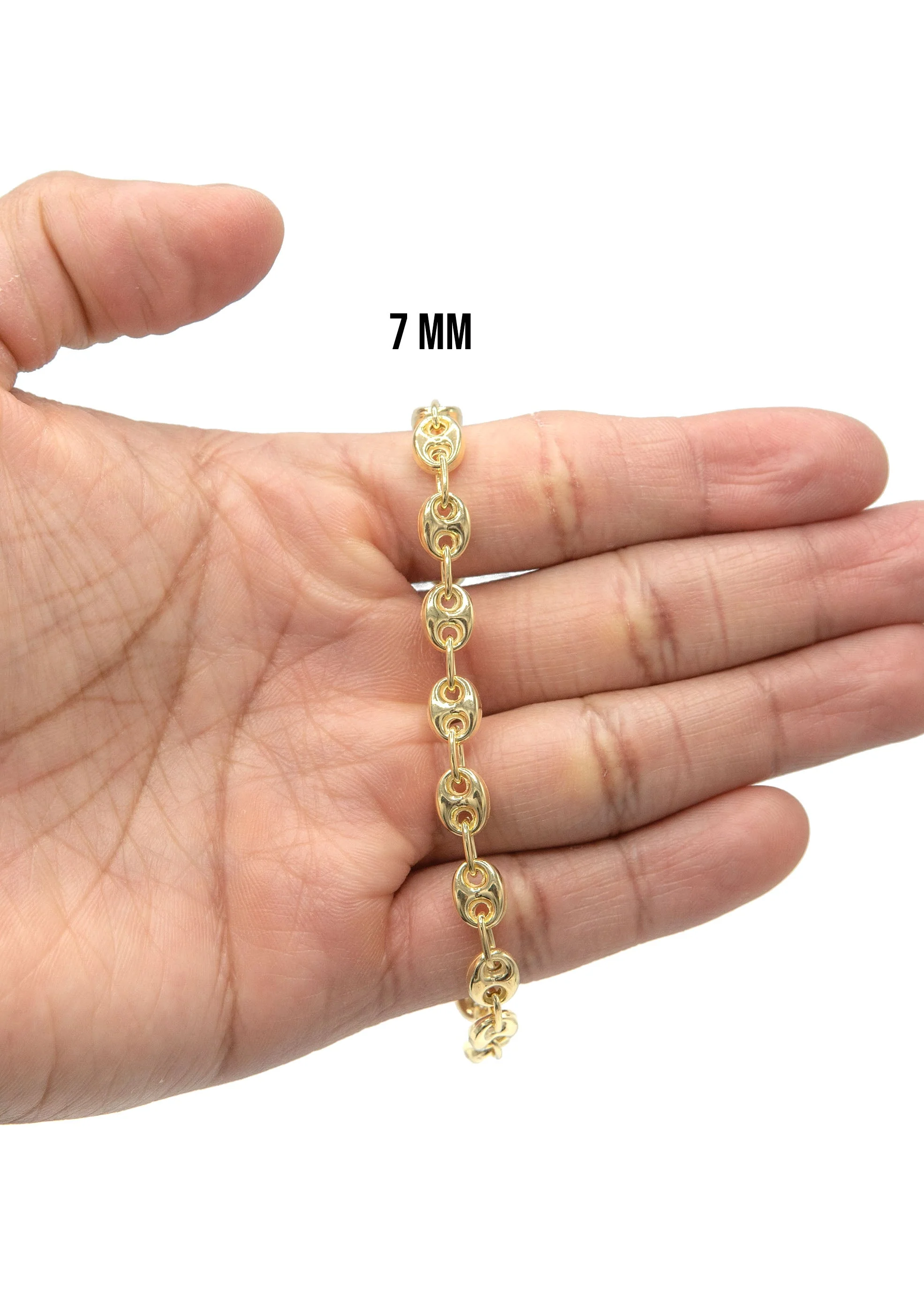 Silver Gold Puff Bracelet - Image 4