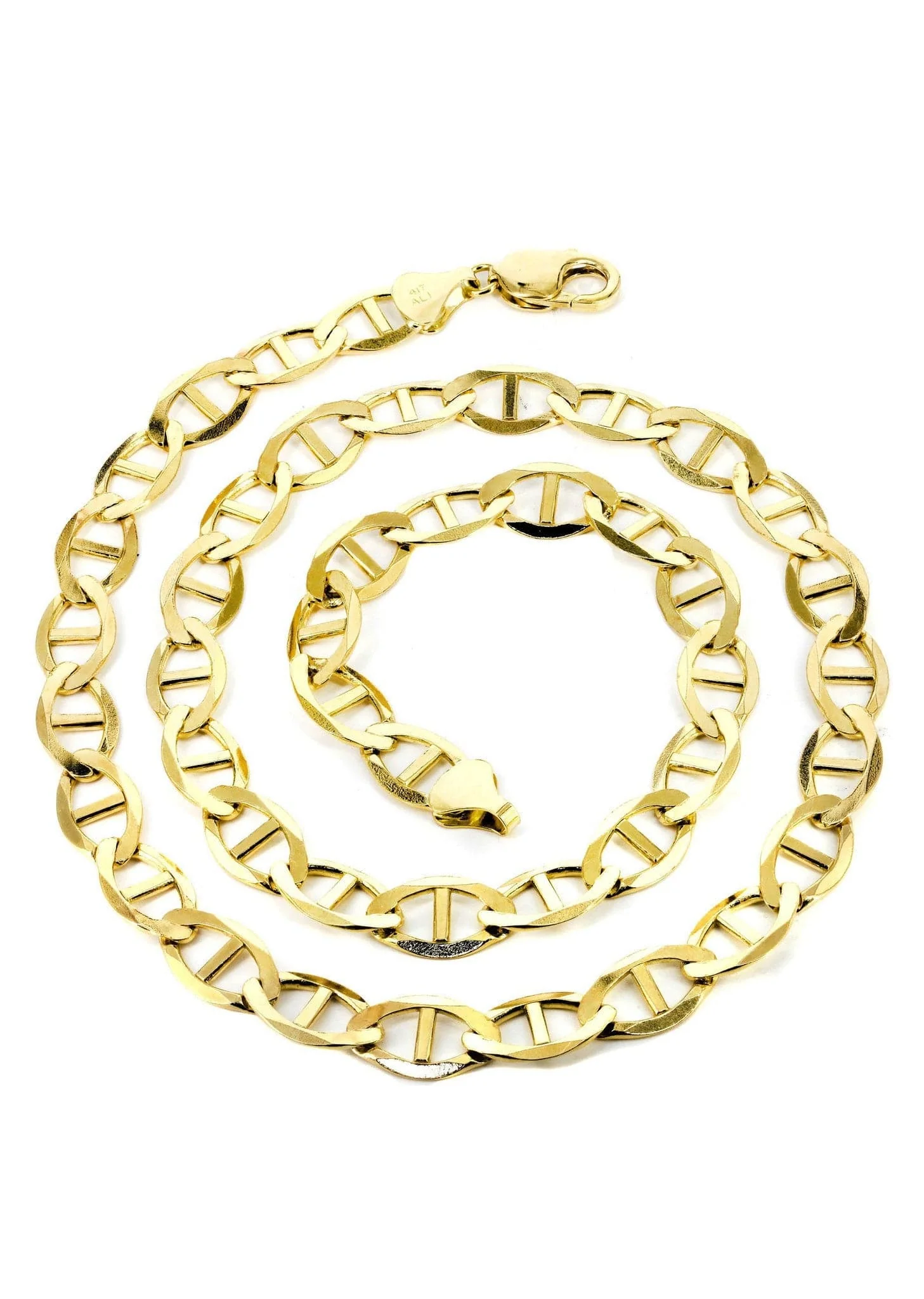 Solid Mariner Chain 14K Gold - Image 2