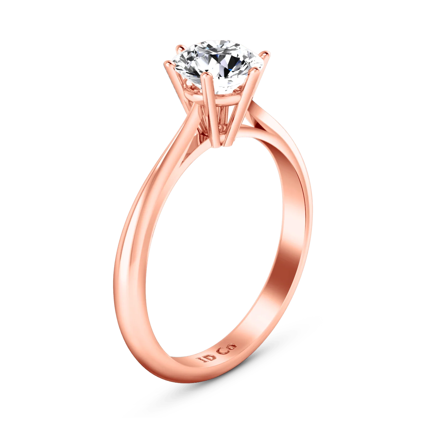 Solitaire Diamond Engagement Ring Alexa  14K Rose Gold - Image 2