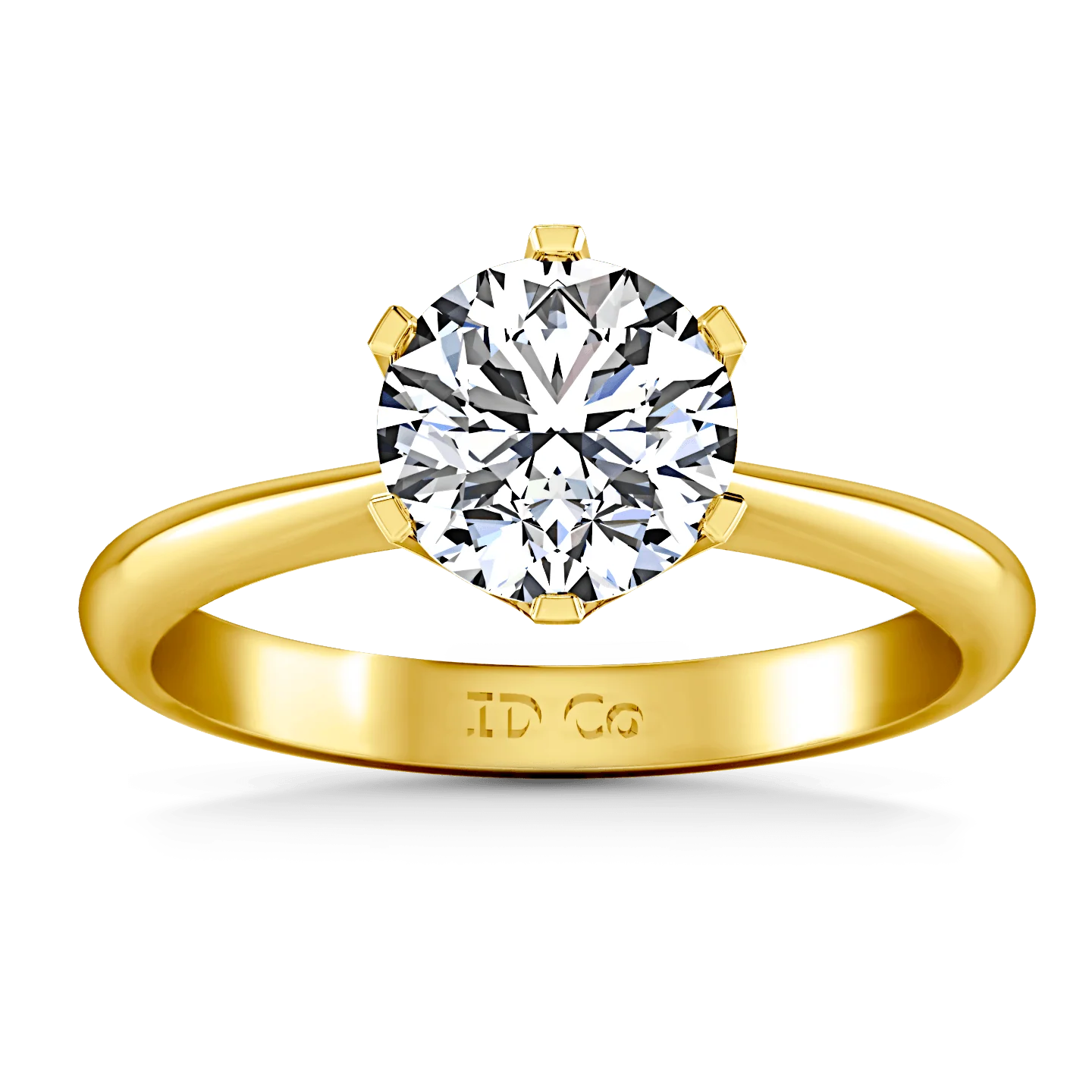 Solitaire Diamond Engagement Ring Tresa  14K Yellow Gold