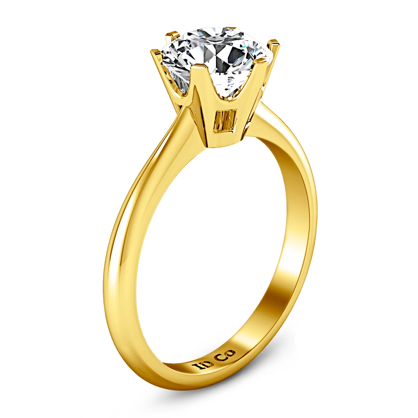Solitaire Diamond Engagement Ring Tresa  14K Yellow Gold - Image 2