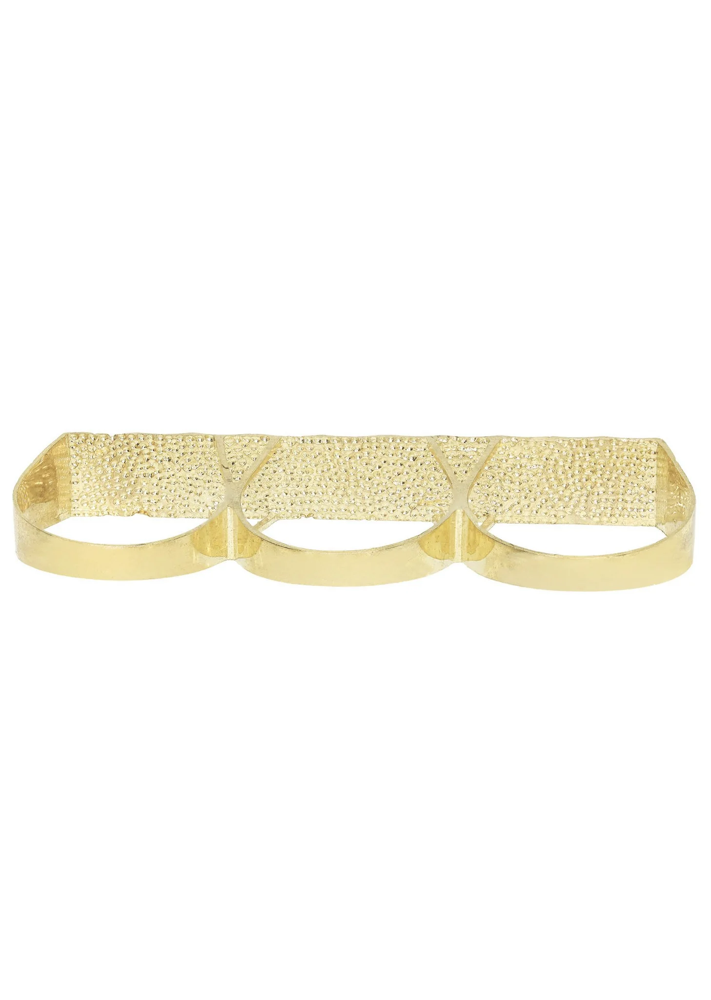 Three Finger 10K Gold Mens Ring | 9.2 Grams - Image 2
