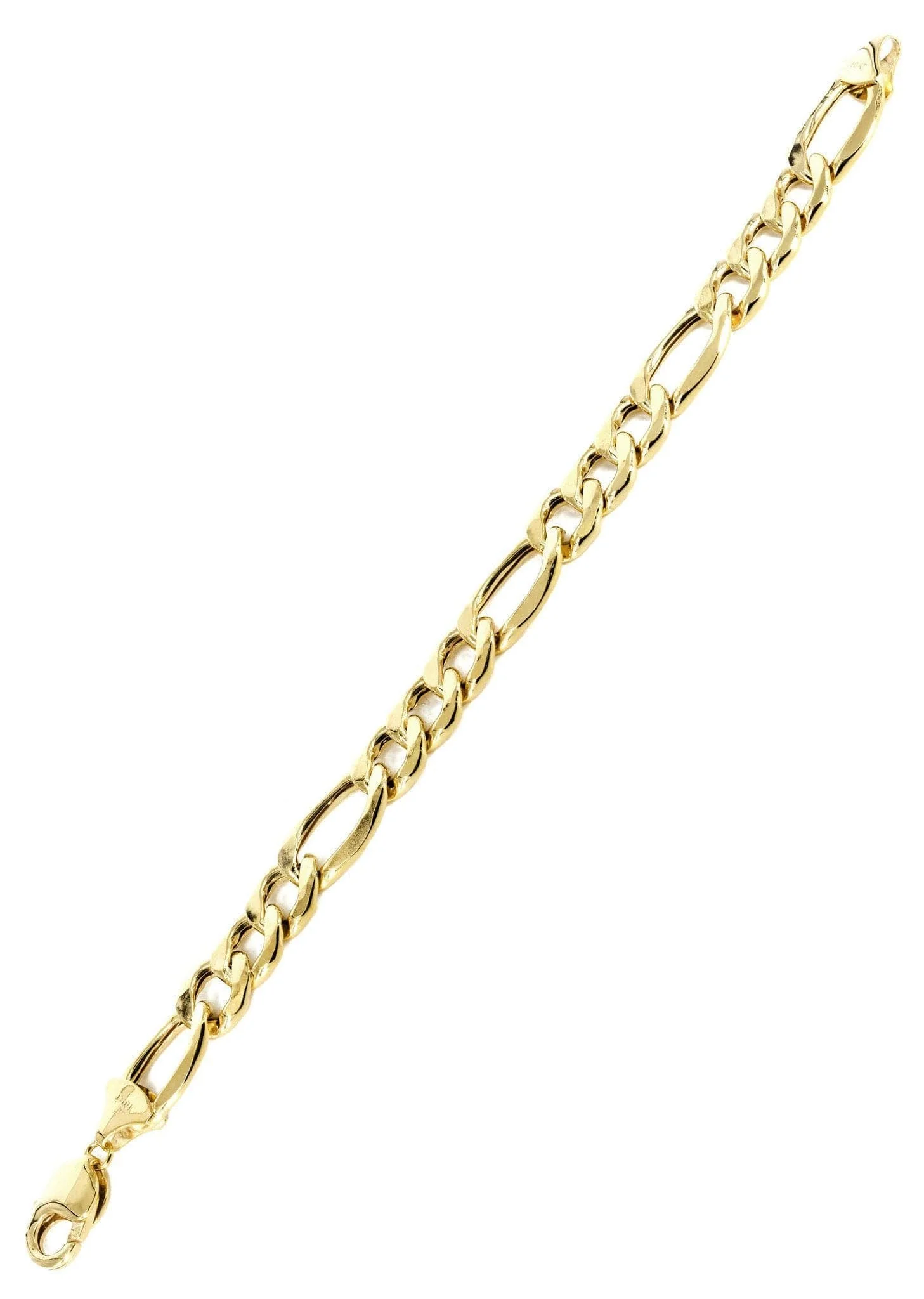 10K Gold Bracelet Solid Figaro For Women - Image 3