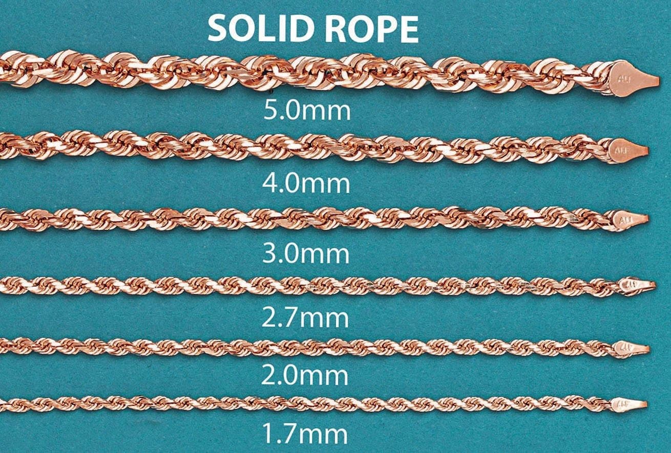 14K Rose Gold Bracelet Solid Rope For Women - Image 4