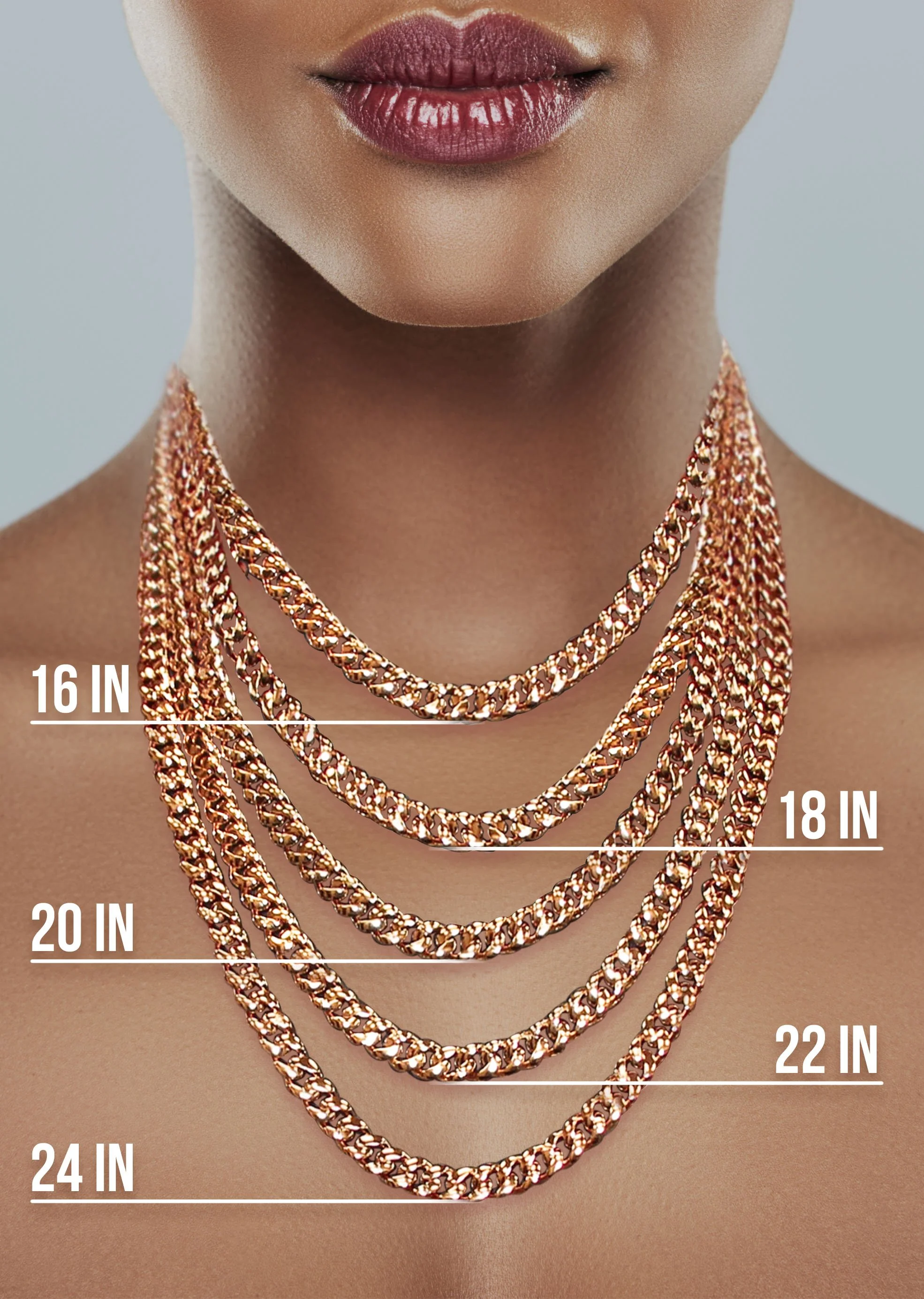 Womens 14K Rose Gold Chain - Semi Solid  Rose Franco Chain - Image 6