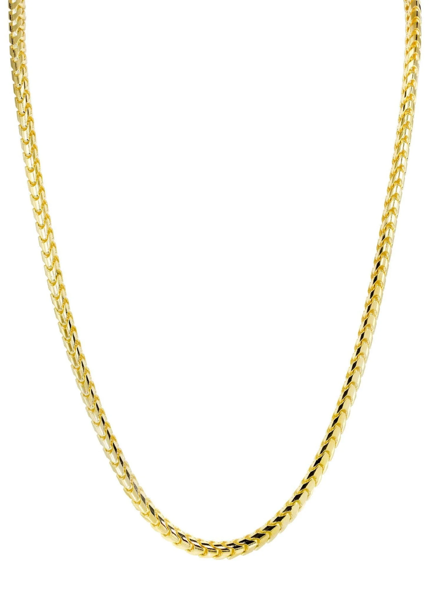 14K Gold Chain - Womens Solid Franco Chain - Image 3