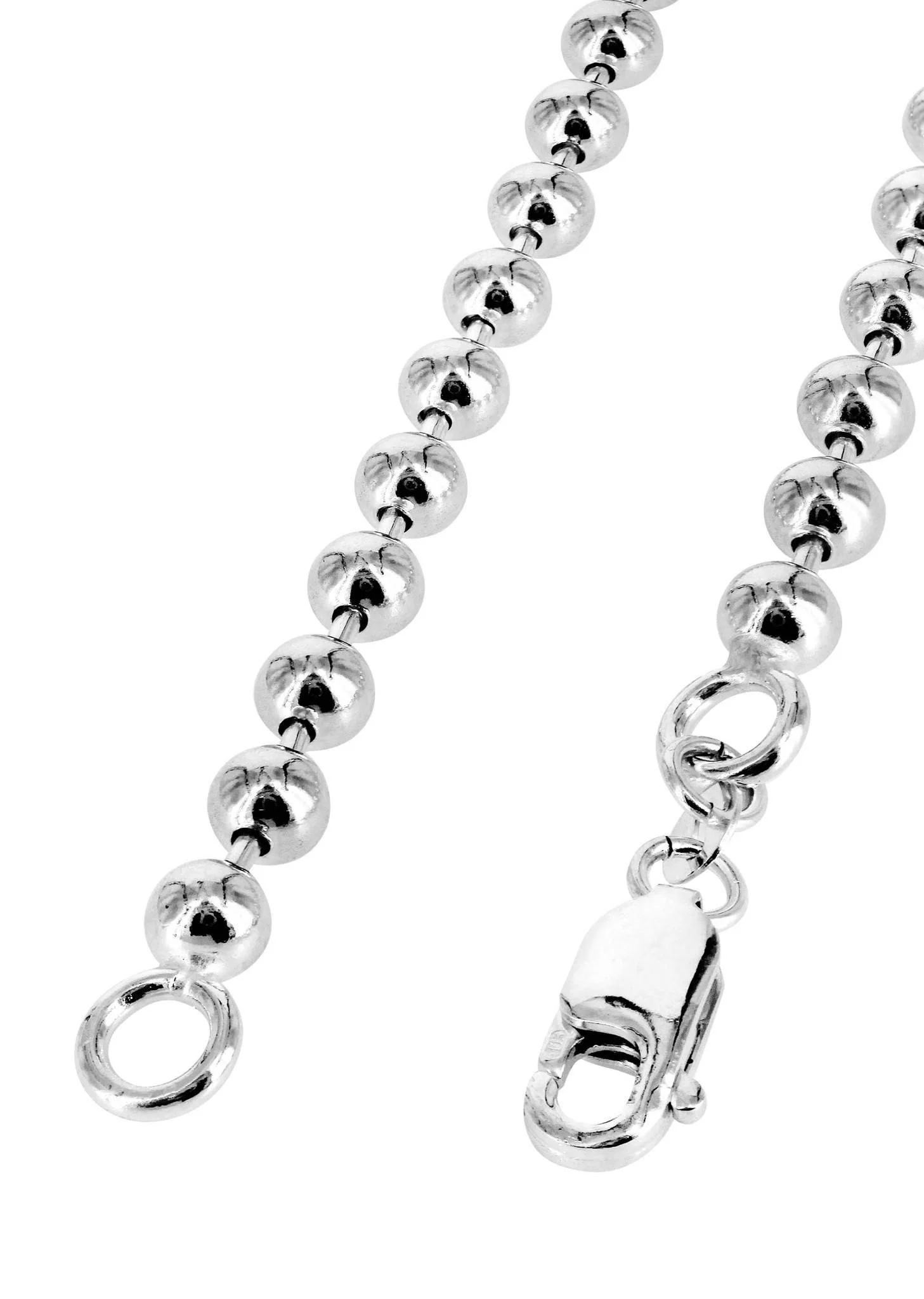 Womens 14K White Gold Chain - White Dog Tag Chain - Image 4