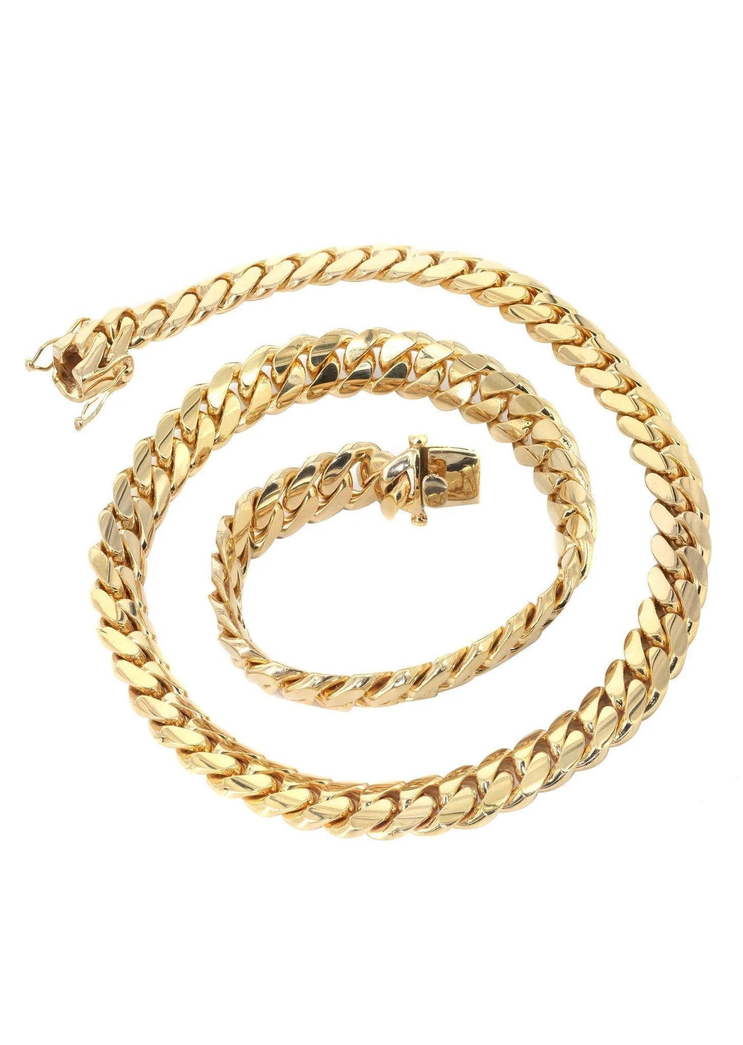 Womens Chain - Solid Miami Cuban Link 10K/14K Gold - Image 2