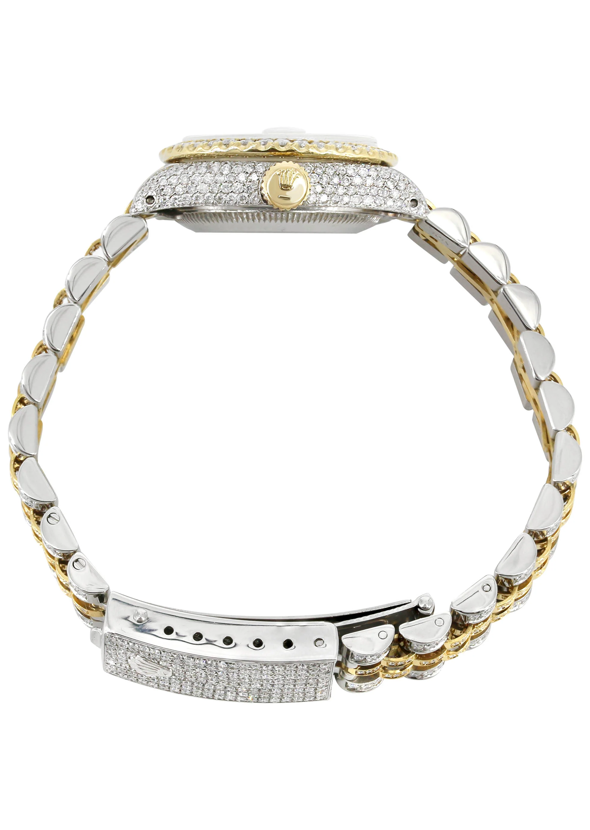 Womens Diamond Gold Rolex Watch | 26Mm | White Dial | Jubilee Band - Image 5