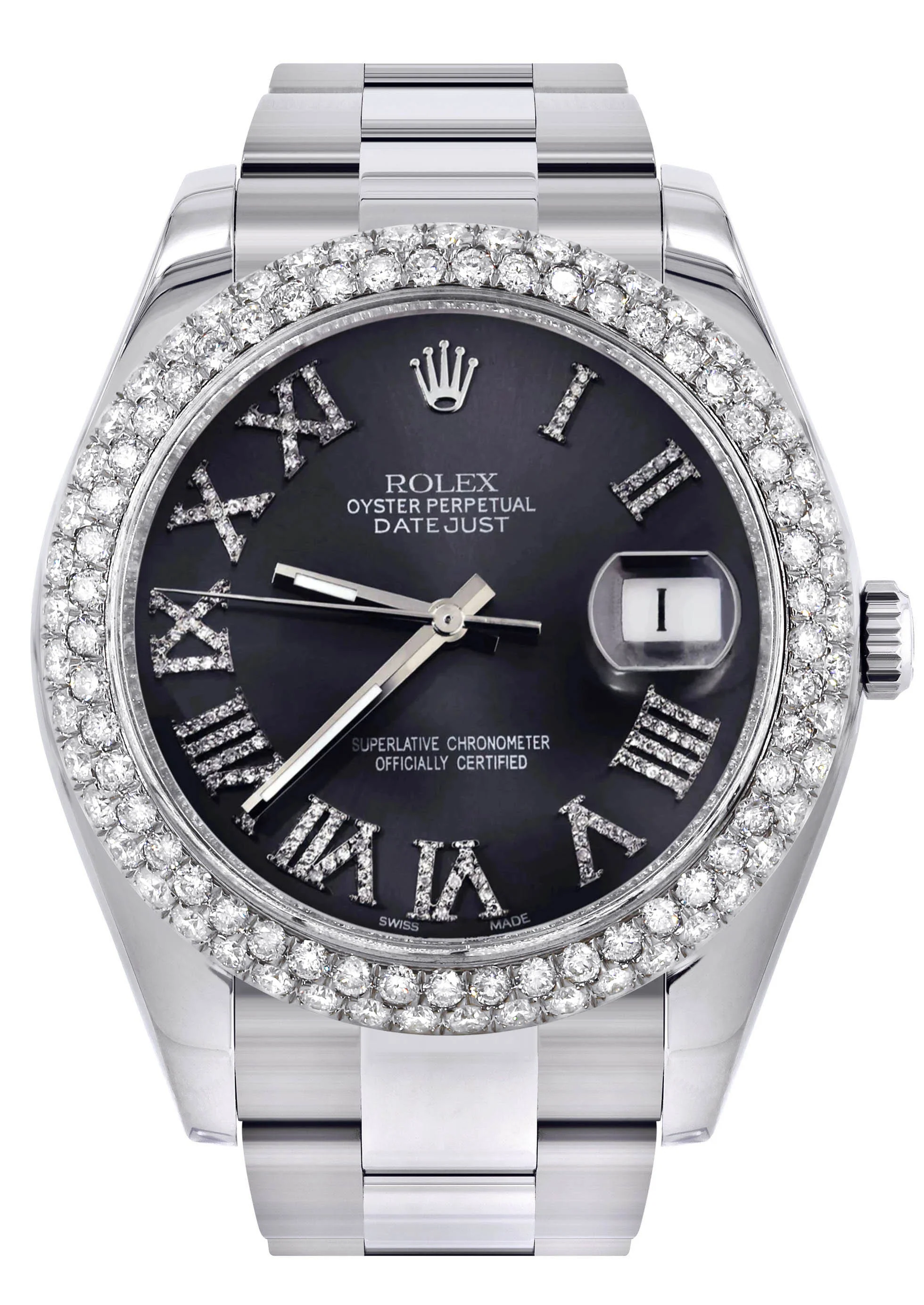 Womens Rolex Datejust II Watch | 41 MM | Dark Gray Roman Numeral Dial | Two Row | Oyster Band