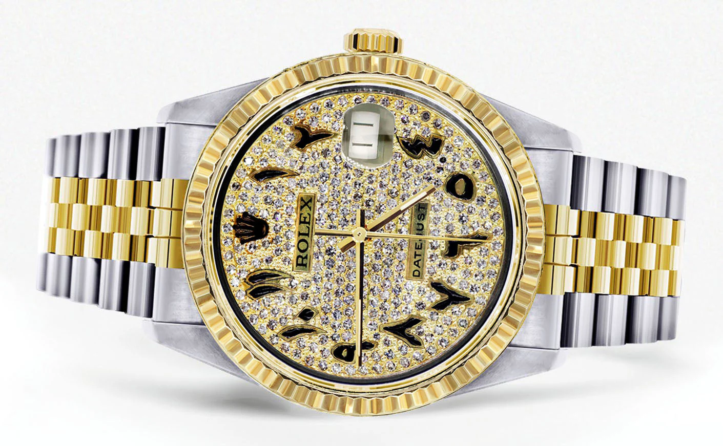 Womens Rolex Datejust Watch | 16233 | 36Mm | Diamond Gold Arabic Numeral | Fluted Bezel | Jubilee Band - Image 2