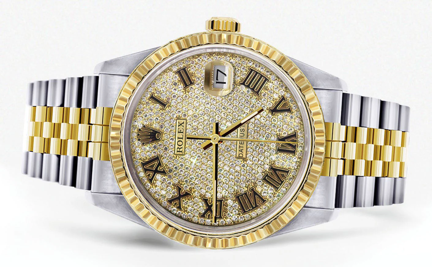 Womens Rolex Datejust Watch | 16233 | 36Mm | Diamond Gold Roman Numeral | Fluted Bezel | Jubilee Band - Image 2
