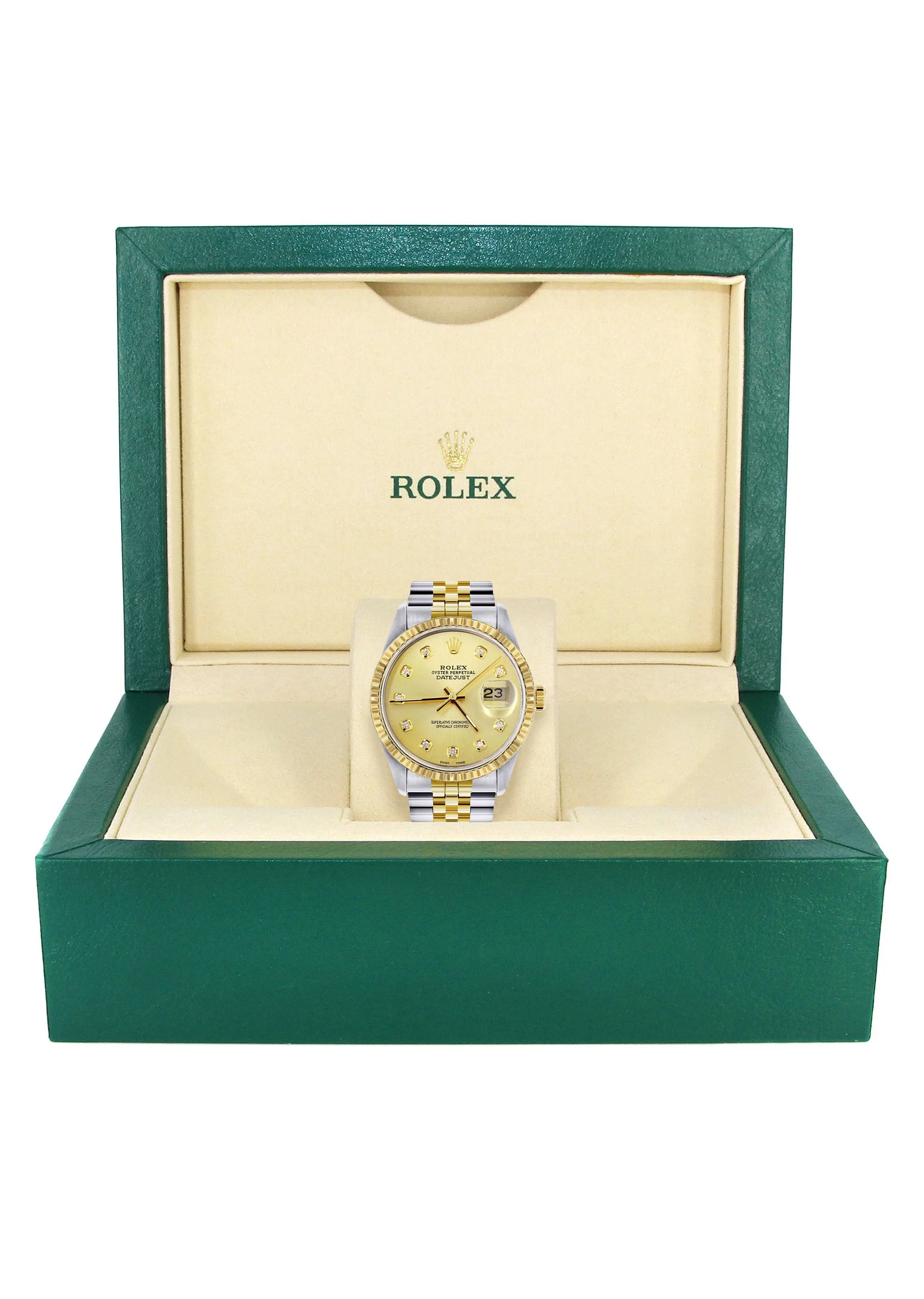 Womens Rolex Datejust Watch 16233 Two Tone | 36Mm | Gold Dial | Fluted Bezel | Jubilee Band - Image 6